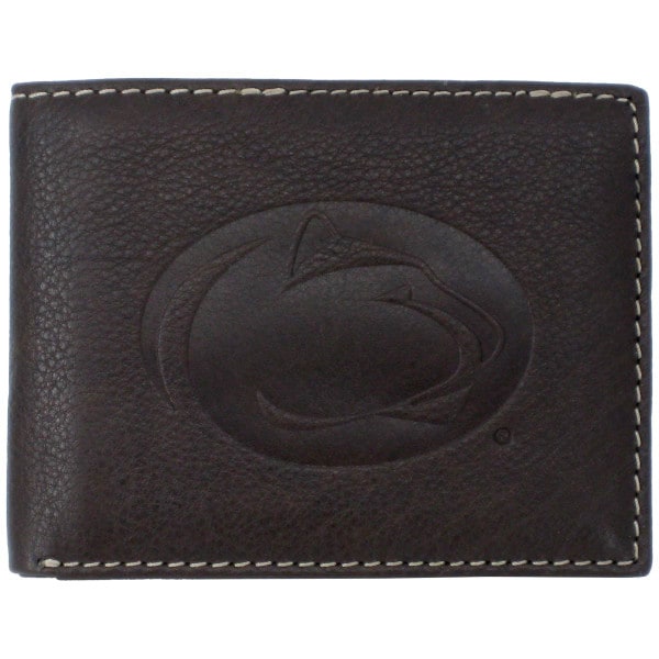brown leather wallet with Penn State Athletic Logo